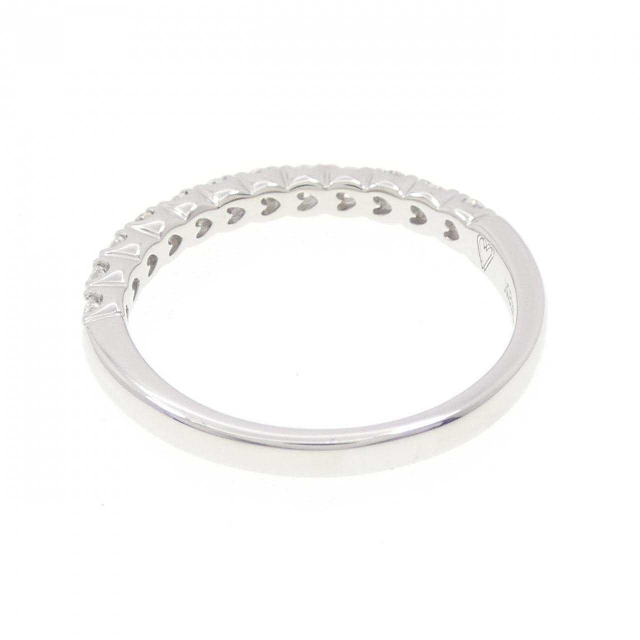 K18WG ハーフエタニティ ダイヤモンド リング 0.30CT