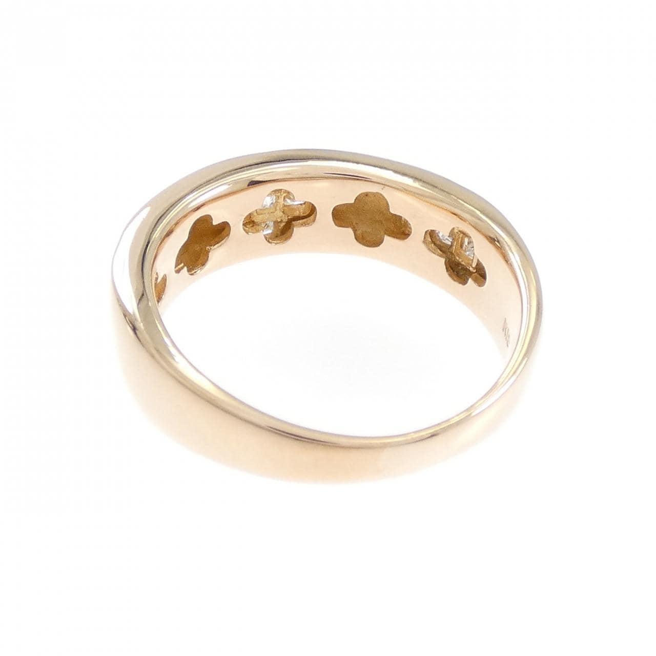 K18PG クロス ダイヤモンド リング 0.50CT