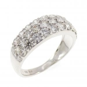 K18WG パヴェ ダイヤモンド リング 1.00CT