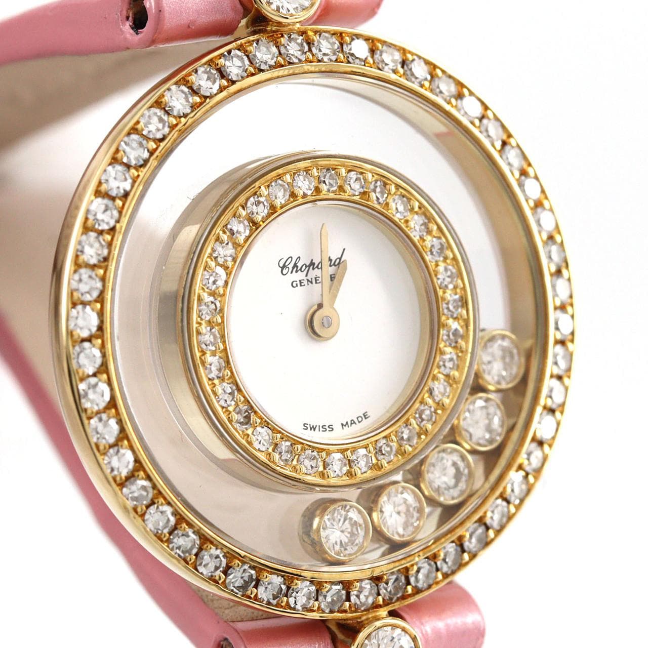 ショパール ハッピーダイヤモンド YG/2D･ラグD･5P 4097 YG クォーツ