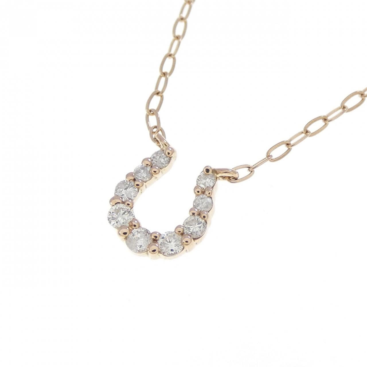 4゜C ホースシュー ダイヤモンド ネックレス