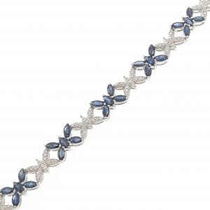 K14WG サファイヤ ブレスレット 7.52CT