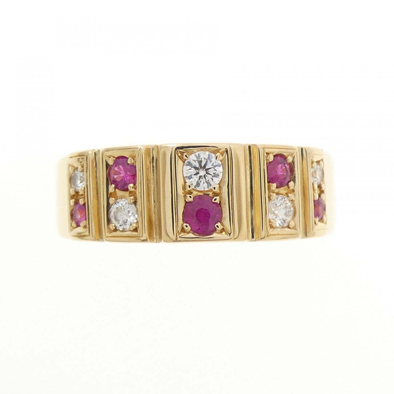 K18YG ルビー リング 0.18CT