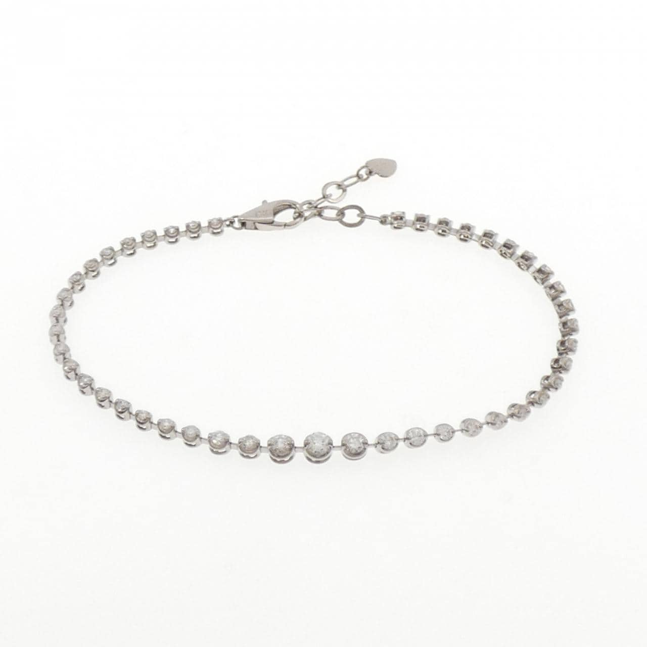 K18WG ダイヤモンド ブレスレット 1.00CT