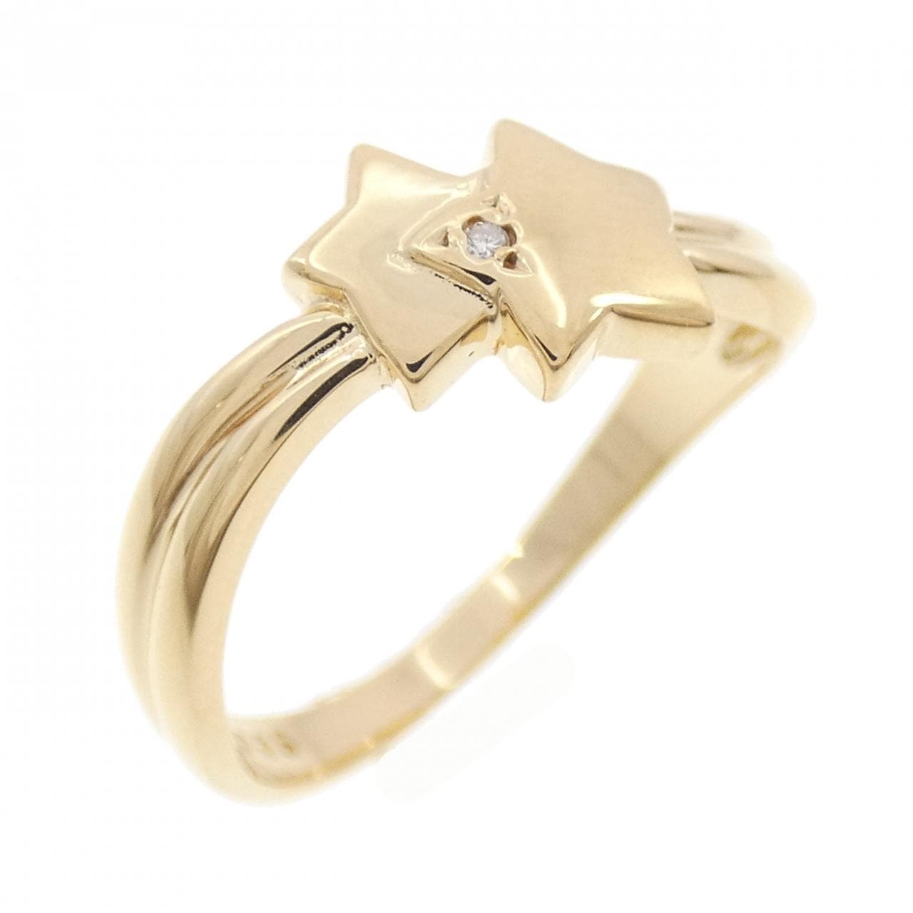 K18YG スター ダイヤモンド リング 0.005CT