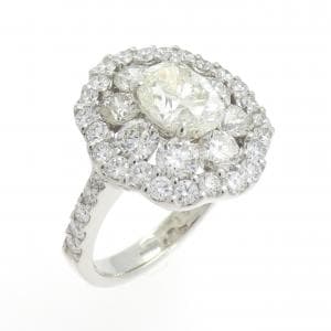 PT900 ダイヤモンド リング 1.028CT K SI1 オーバルカット