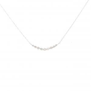 K18WG ダイヤモンド ネックレス 0.10CT