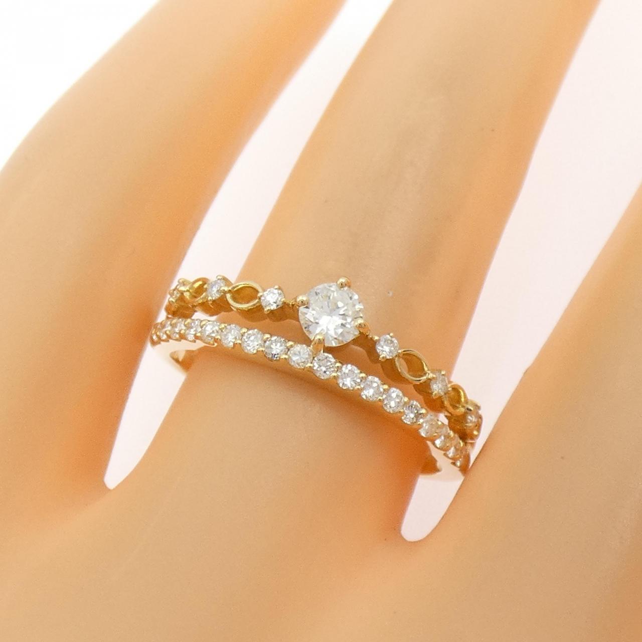 【リメイク】K18YG ダイヤモンド リング 0.40CT