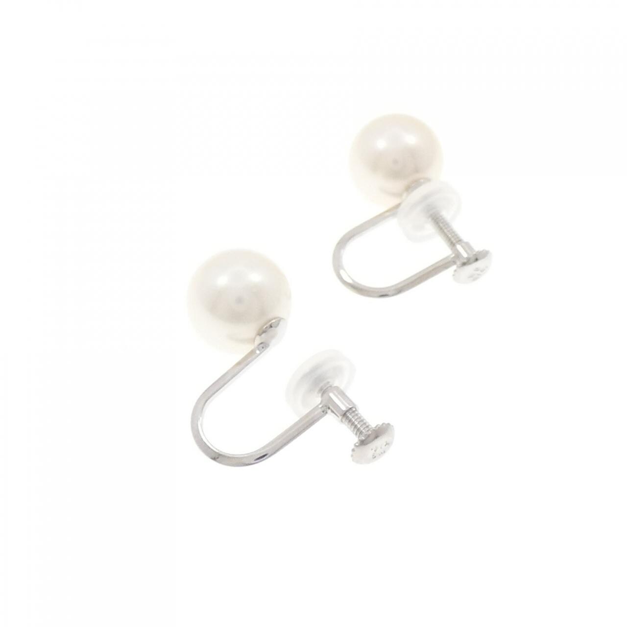 K14WG Akoya pearl earrings 7.5mm