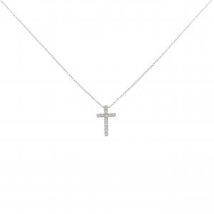 スタージュエリー クロス ダイヤモンド ネックレス 0.03CT