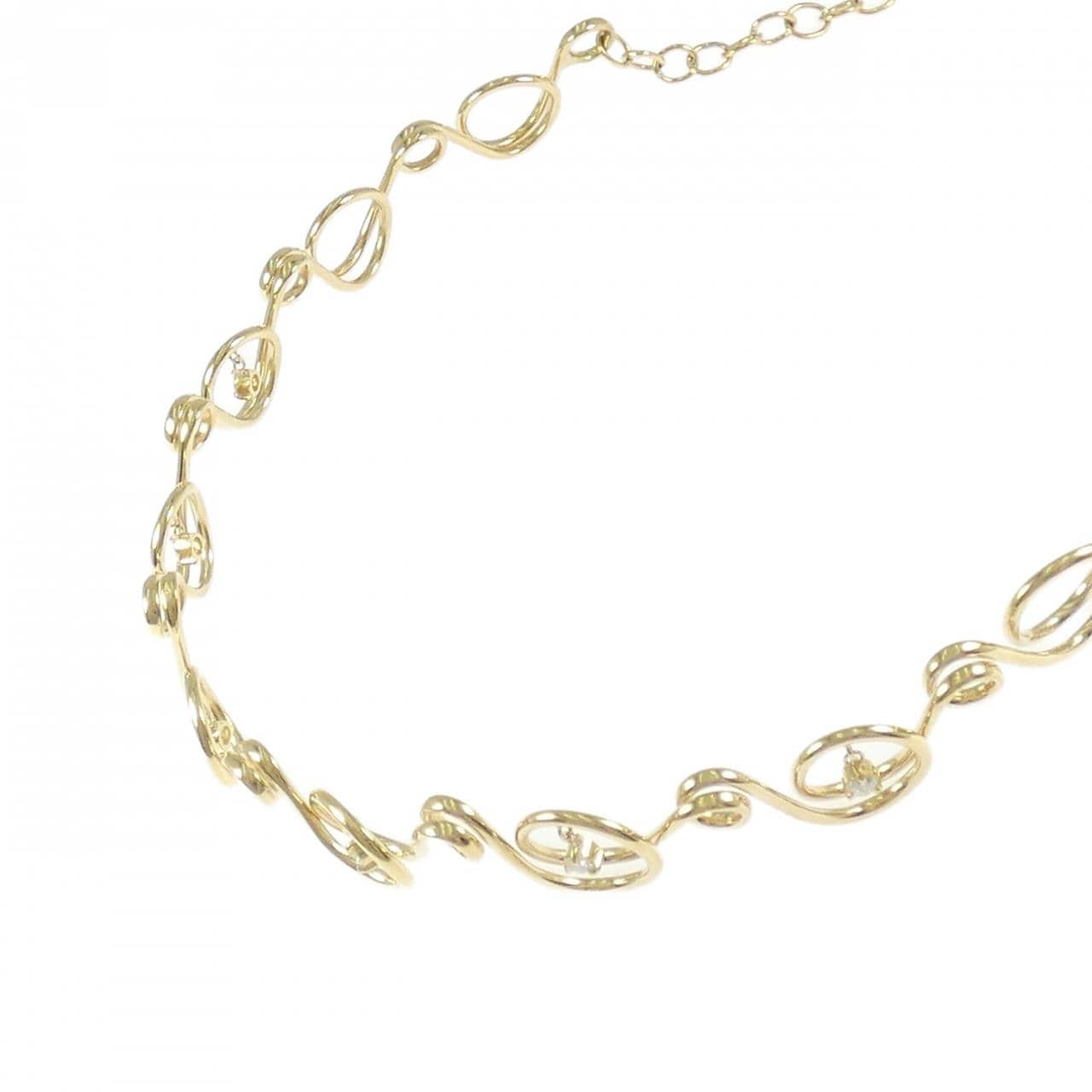 750YG ダイヤモンド ネックレス 0.434CT