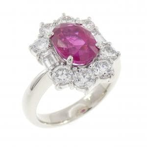 PT900 ルビー リング 2.70CT ビルマ産