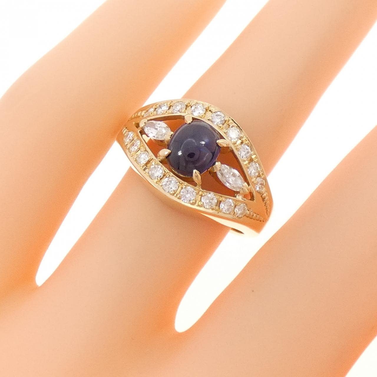 K18YG サファイヤ リング 0.83CT
