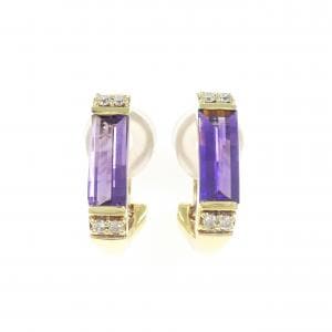 K18YG アメジスト ピアス/イヤリング 2.04CT