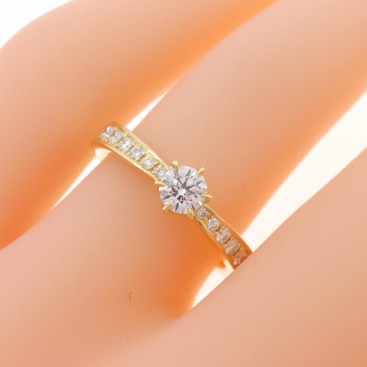 K18YG ダイヤモンド リング 0.221CT