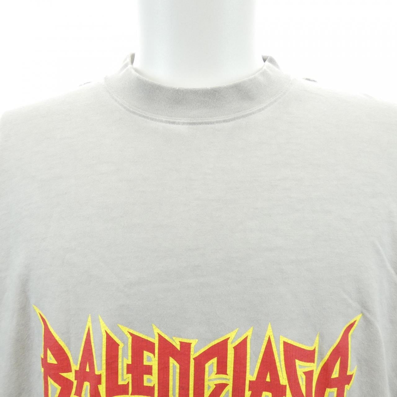 バレンシアガ BALENCIAGA METAL LOGO CRASHED 694576 TMV88 UNISEX Tシャツ