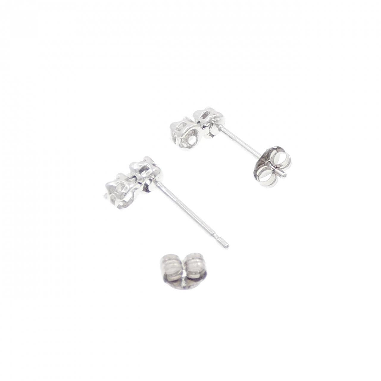 K14WG ダイヤモンド ピアス 0.10CT