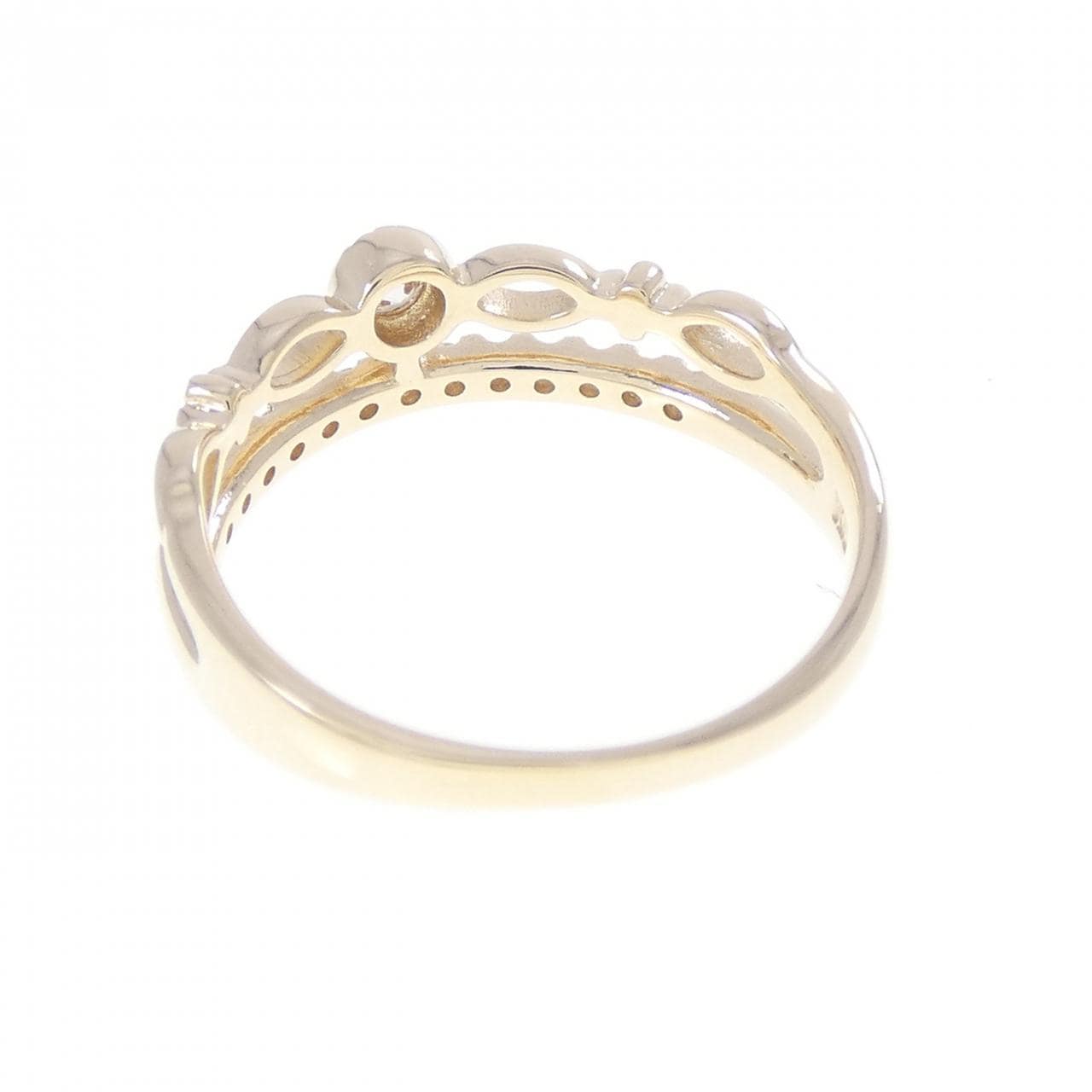 K10YG ダイヤモンド ピンキーリング 0.14CT