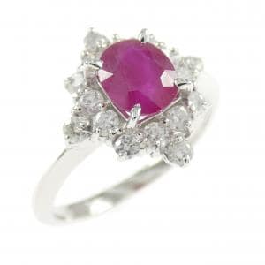 PT900 ルビー リング 1.00CT