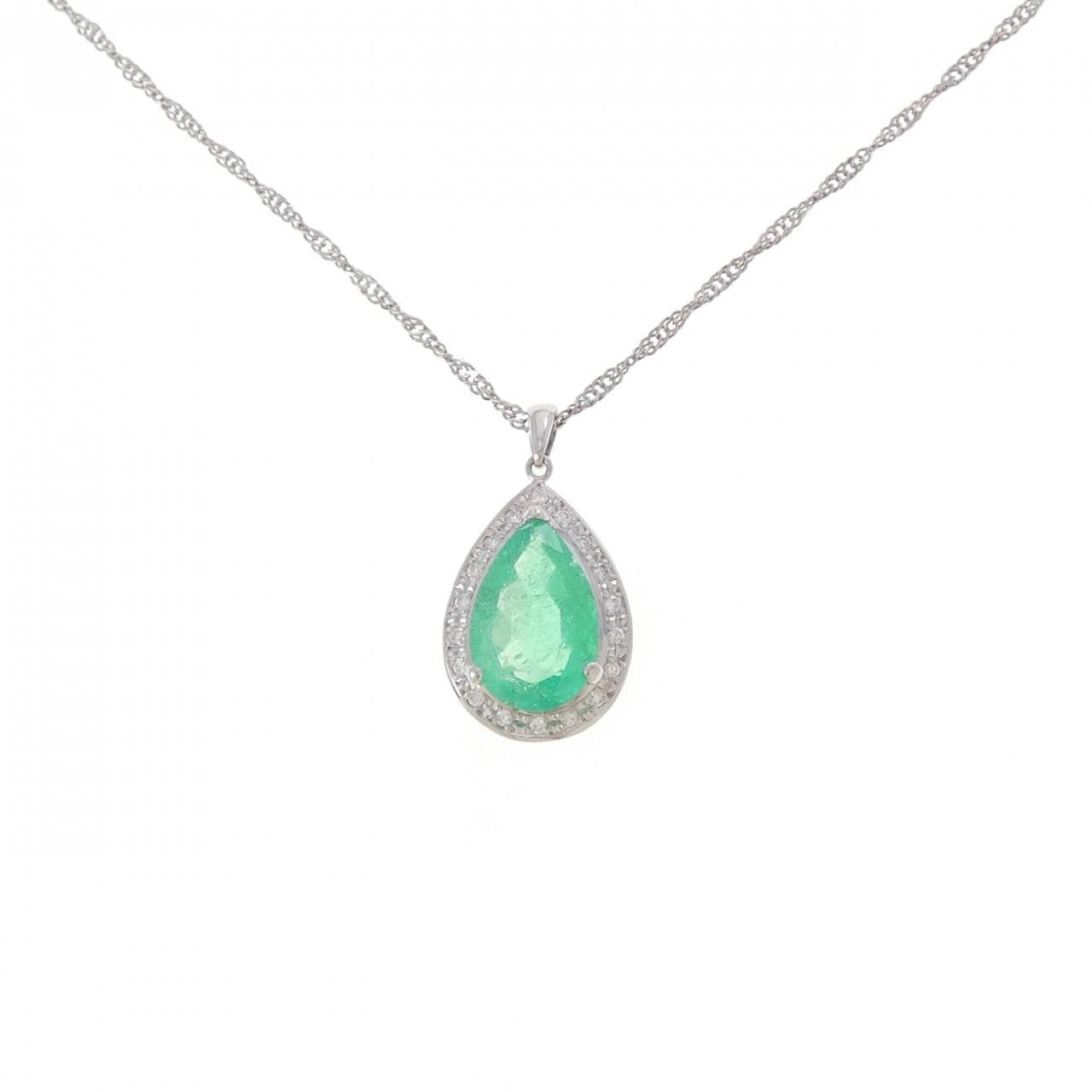 PT900/PT850 エメラルド ネックレス 4.64CT