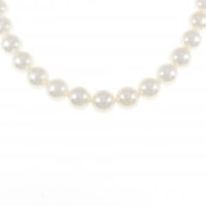 Silver clasp /K14WG Akoya pearl necklace earrings set 7.5-8mm