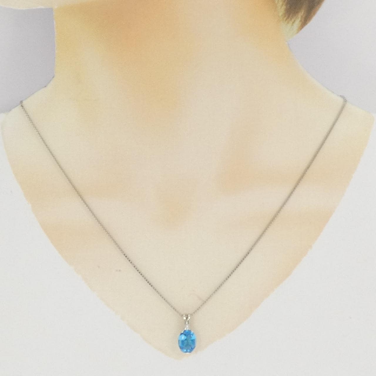 PT 藍色托帕石項鍊 3.42CT