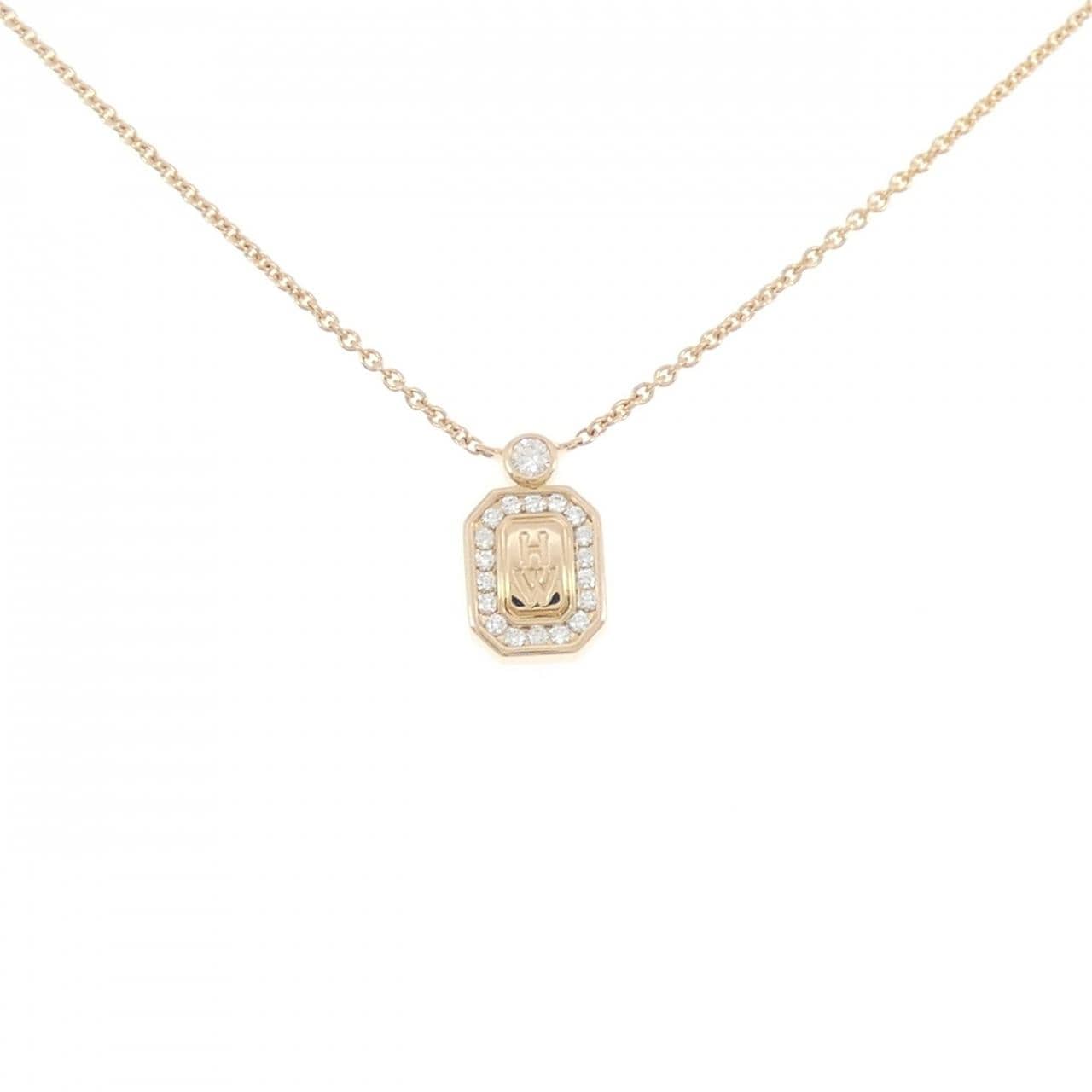 ハリーウィンストン HWロゴ ネックレス