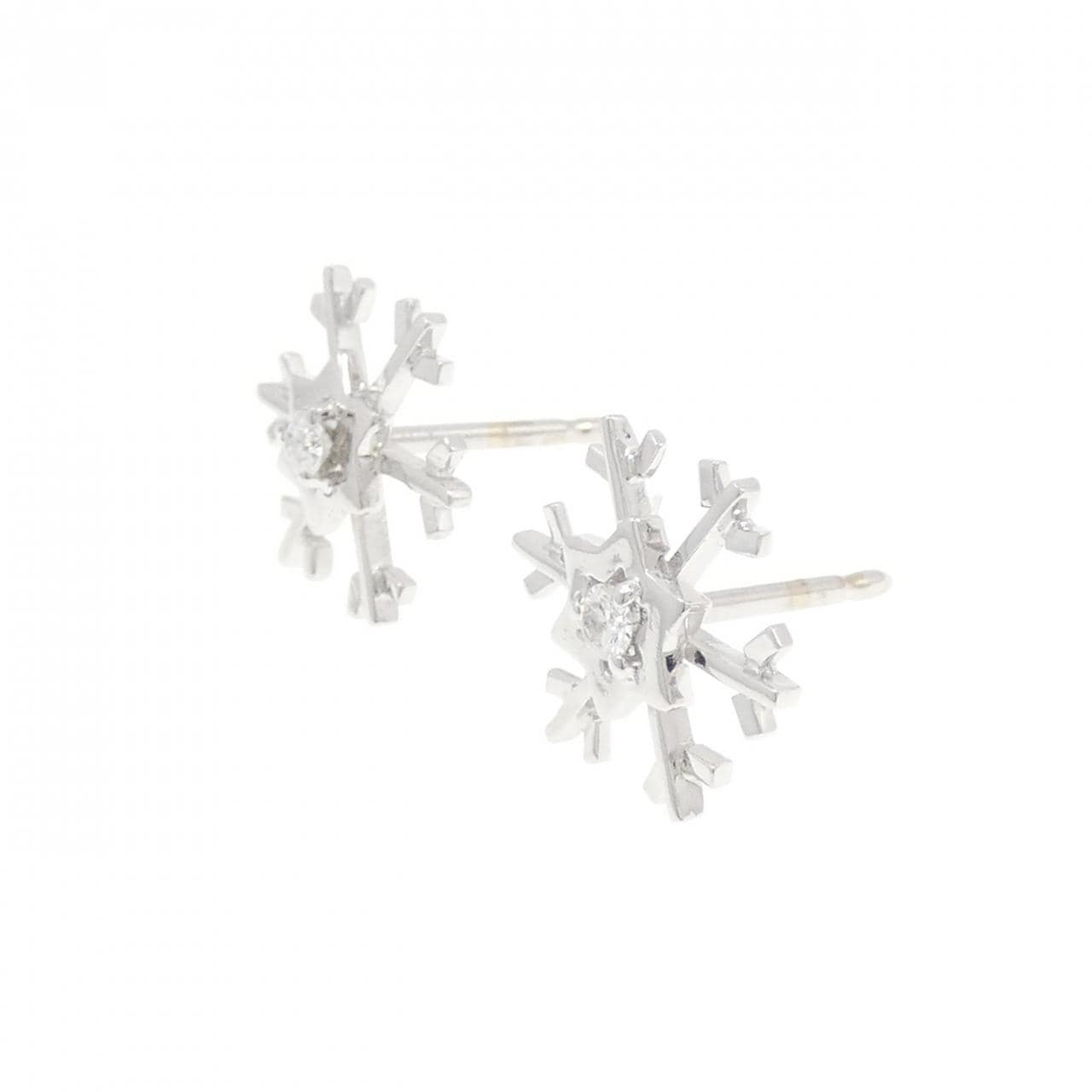 K18WG/750WG Diamond earrings