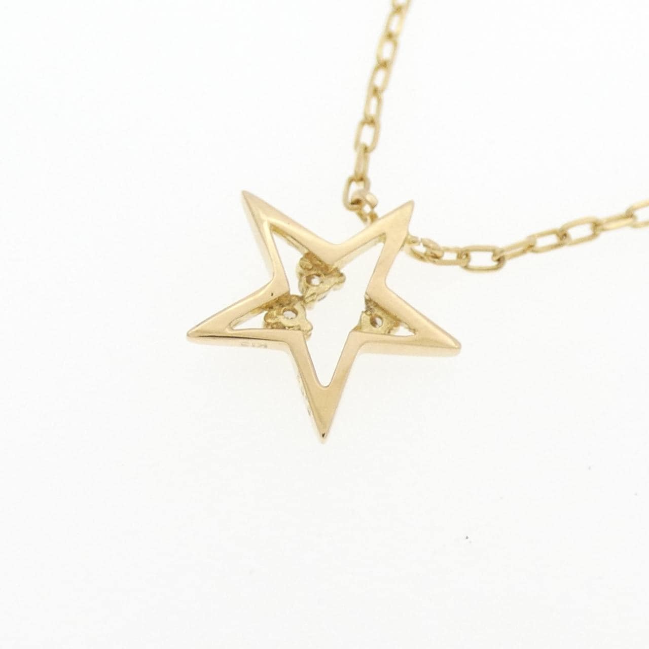 K18YG スター ダイヤモンド ネックレス 0.02CT