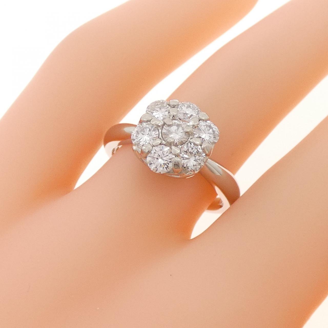 PT900 フラワー ダイヤモンド リング 1.00CT