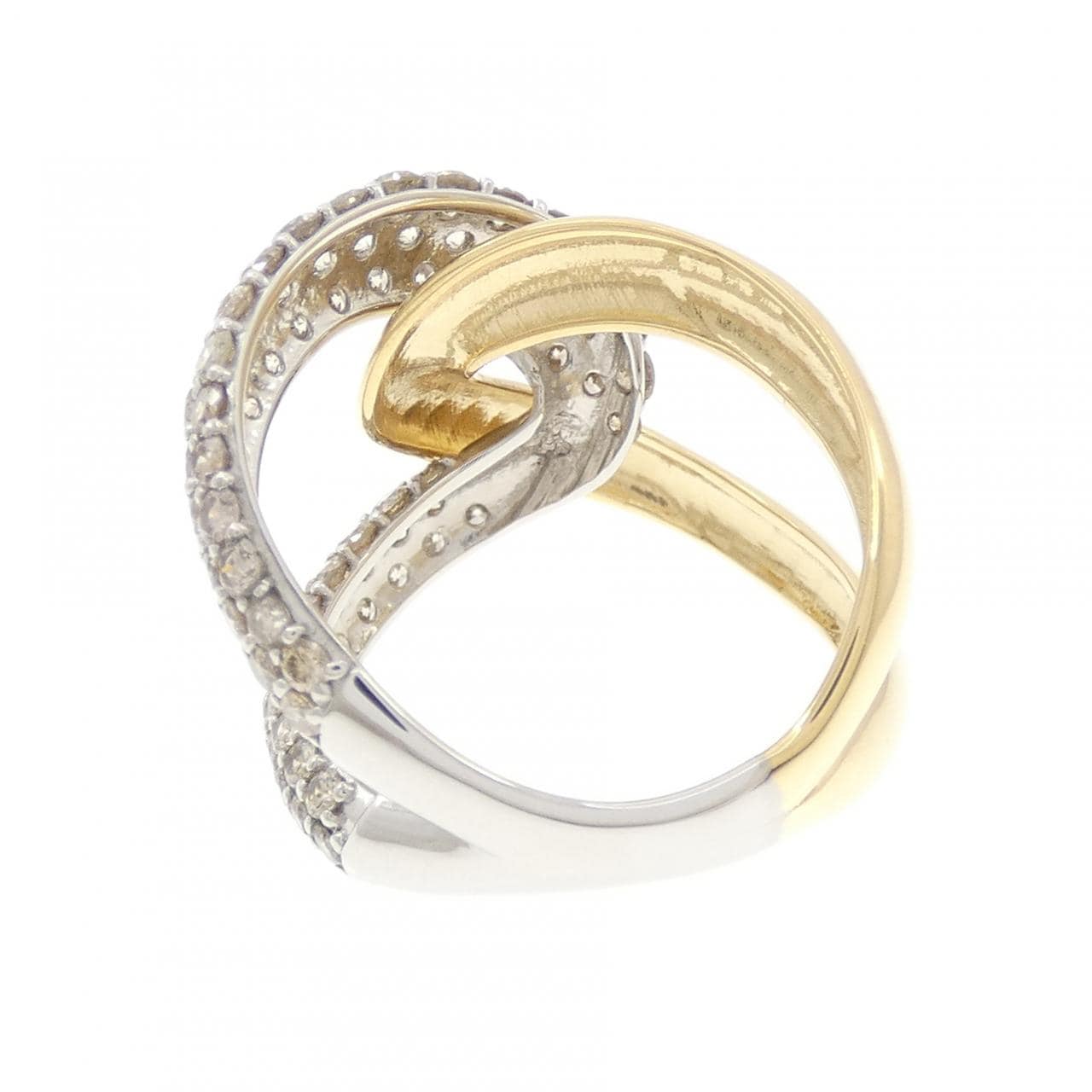 K18YG/PT900 ダイヤモンド リング 2.00CT