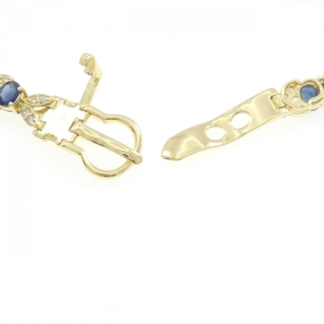 K18YG サファイヤ ブレスレット 6.09CT