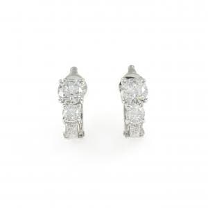 PT950 ダイヤモンド イヤリング 1.070CT