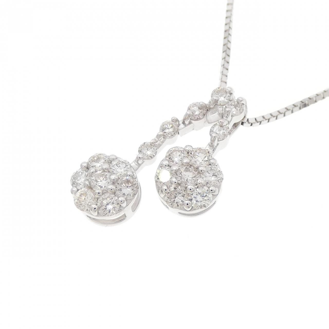 K18WG ダイヤモンド ネックレス 0.54CT