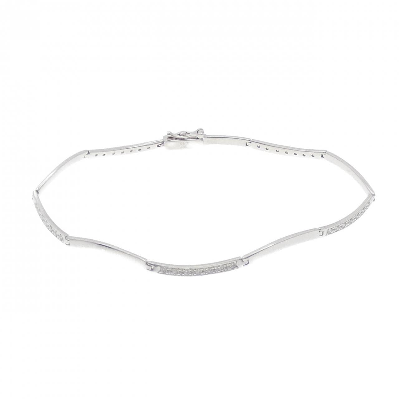 K18WG ダイヤモンド ブレスレット 0.35CT