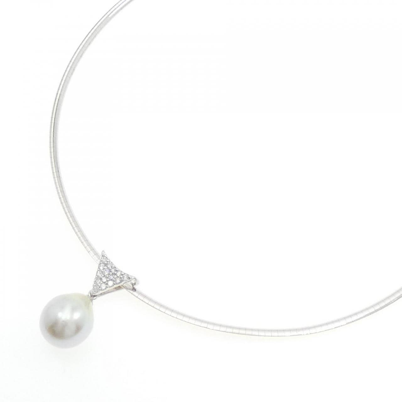 K18WG/750WG/750YG White Butterfly Pearl Necklace 12.5mm