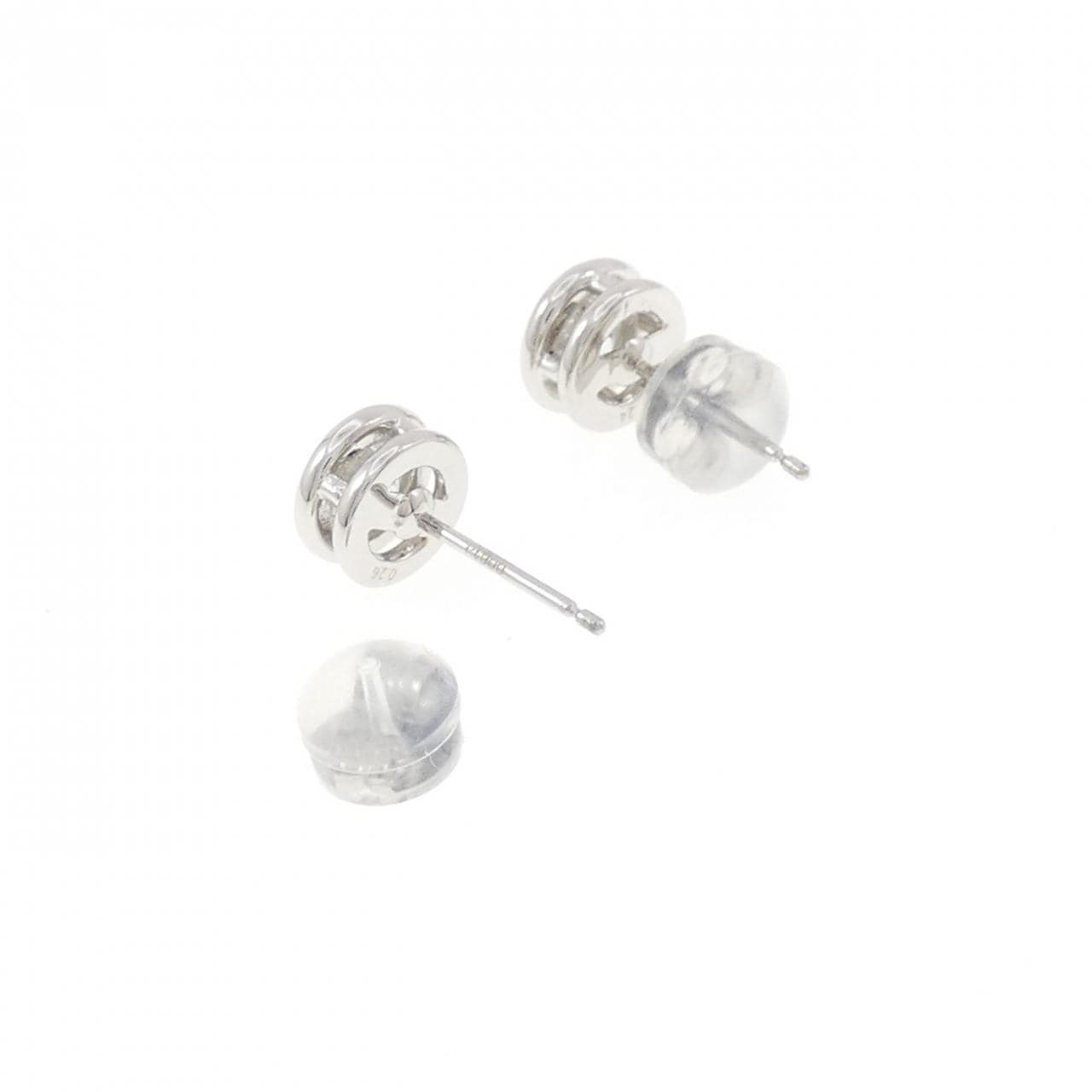 PT900 ソリティア ダイヤモンド ピアス 0.50CT