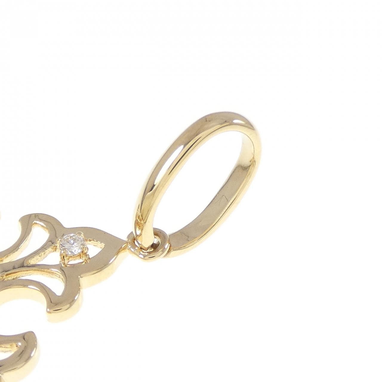 K18YG クロス ダイヤモンド ペンダント 0.23CT