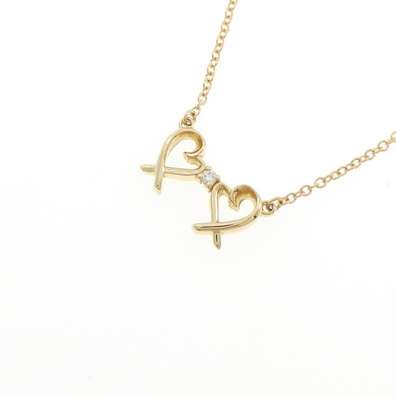 ティファニー ダブルラビングハート ネックレス