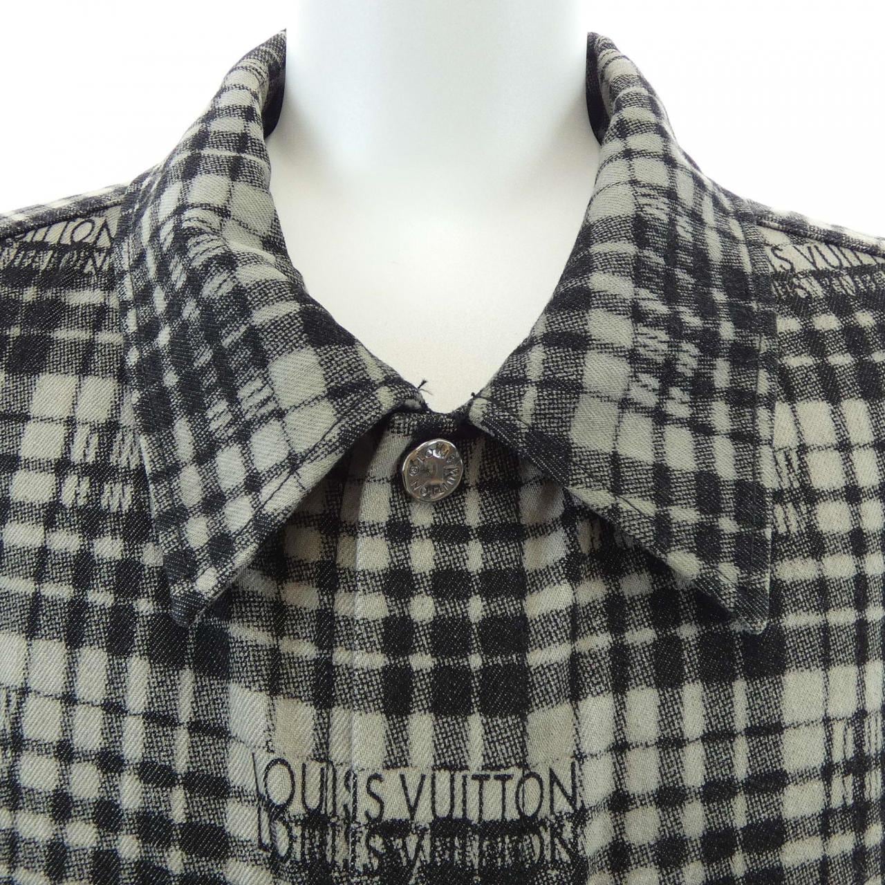 ルイヴィトン LOUIS VUITTON チェックデニムオーバーシャツ HPA90WARA シャツ