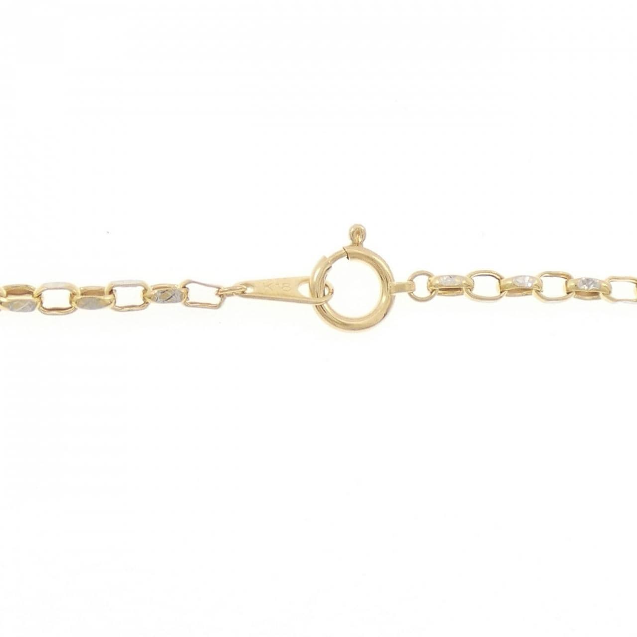 K18YG/K18WG ダイヤモンド ネックレス 0.11CT
