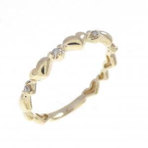 K10YG ハート ダイヤモンド リング