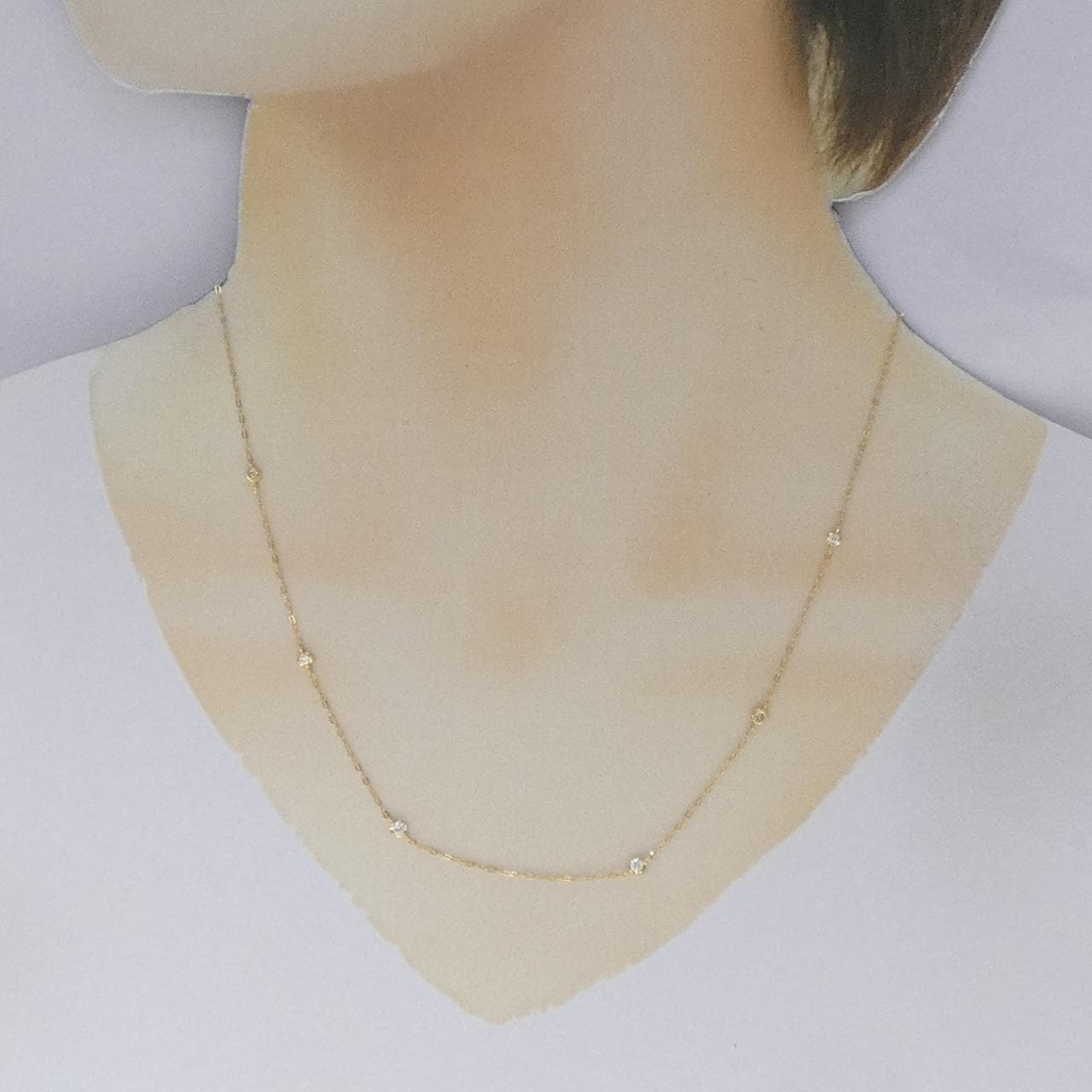 K18YG ダイヤモンド ネックレス 0.14CT