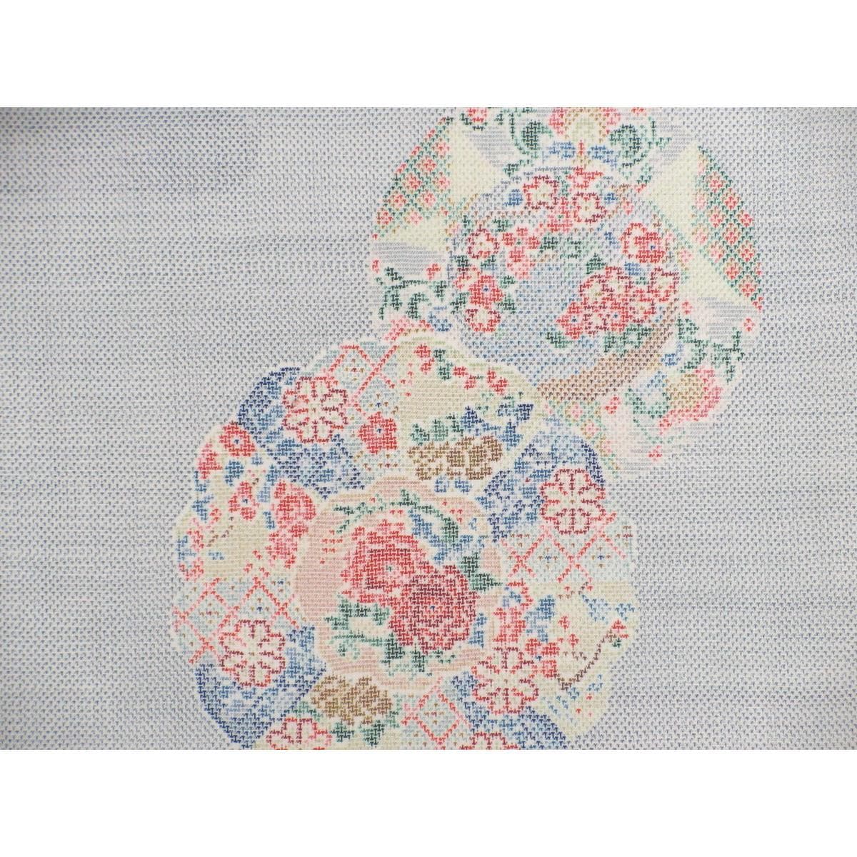[未使用品] 单层时右卫门和服 正宗Ooshima Tsumugi七印 附证书