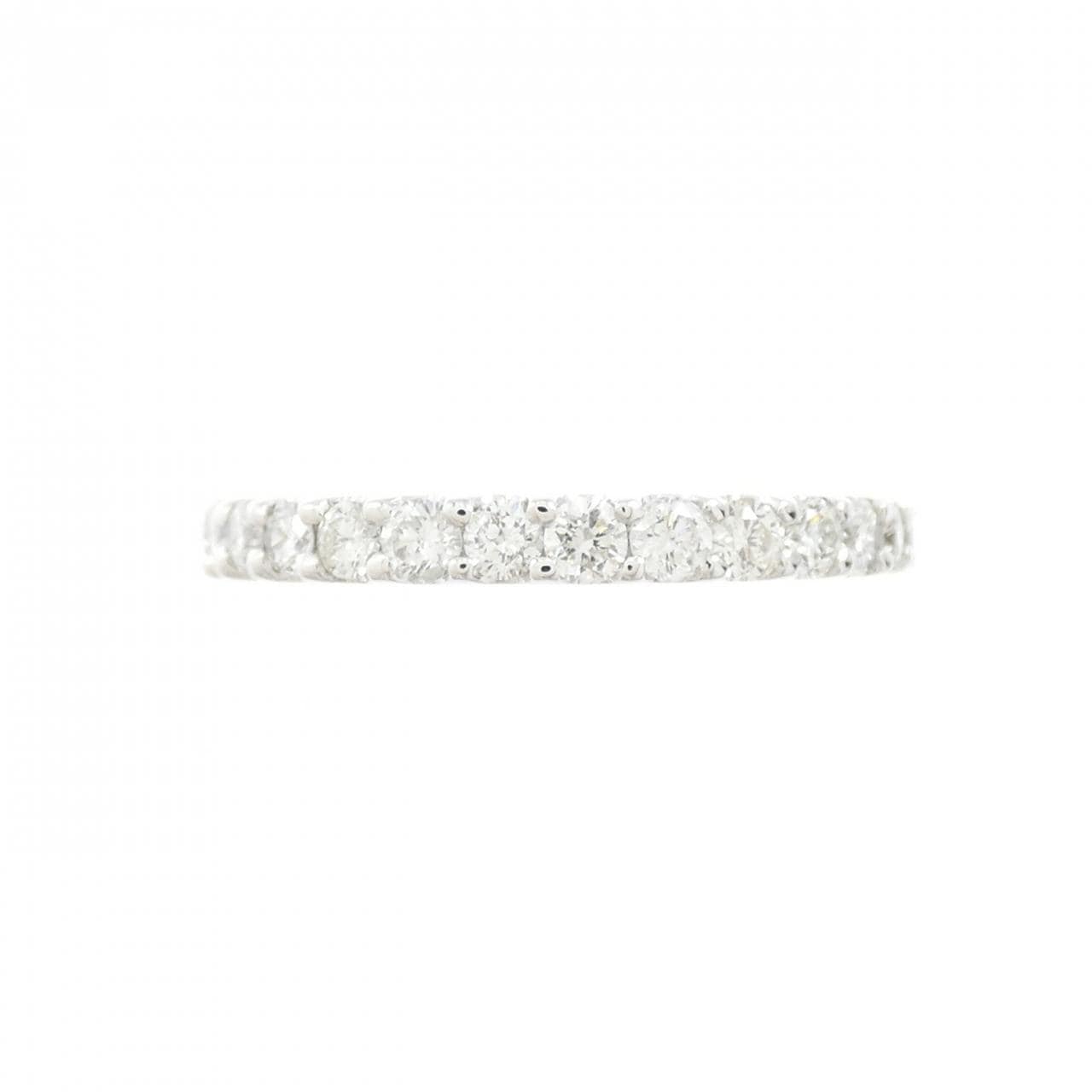 K18WG ハーフエタニティ ダイヤモンド リング 0.60CT