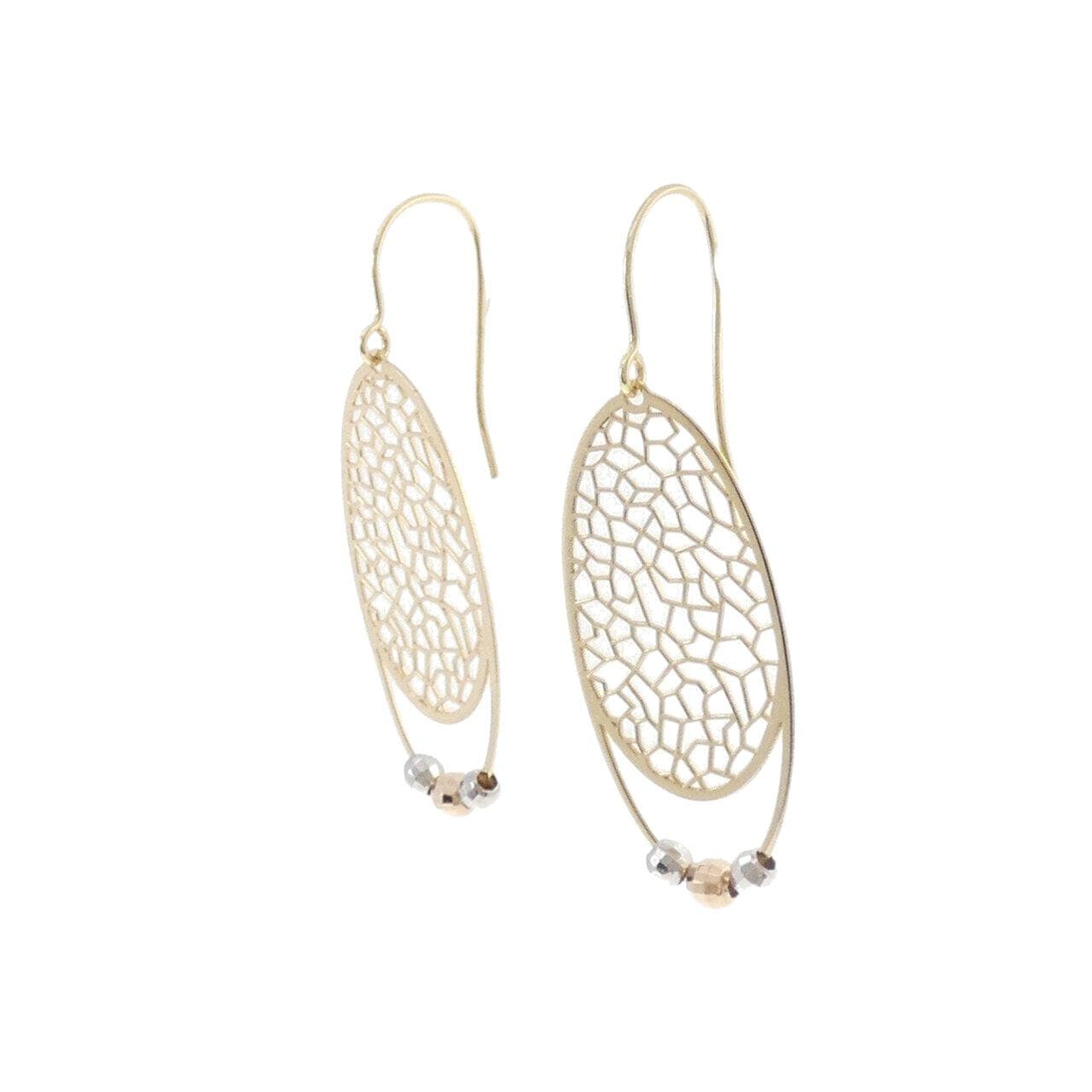 K18スリーカラー ピアス