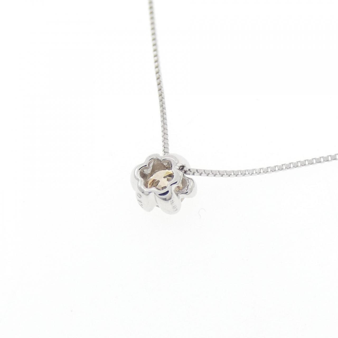 K10WG Solitaire Diamond Necklace 0.10CT