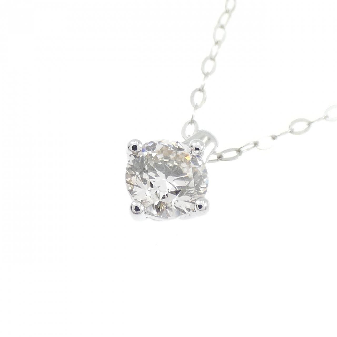 PT950 ソリティア ダイヤモンド ネックレス 0.40CT