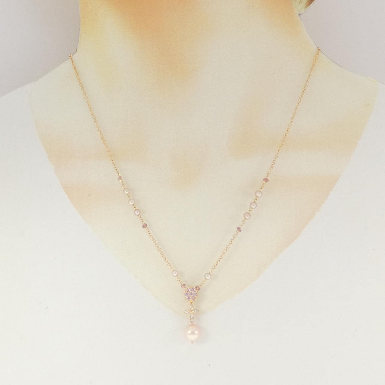 750PG/750WG カラーストーン ネックレス