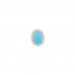 K18YG ターコイズ ピアス 0.30CT 片耳